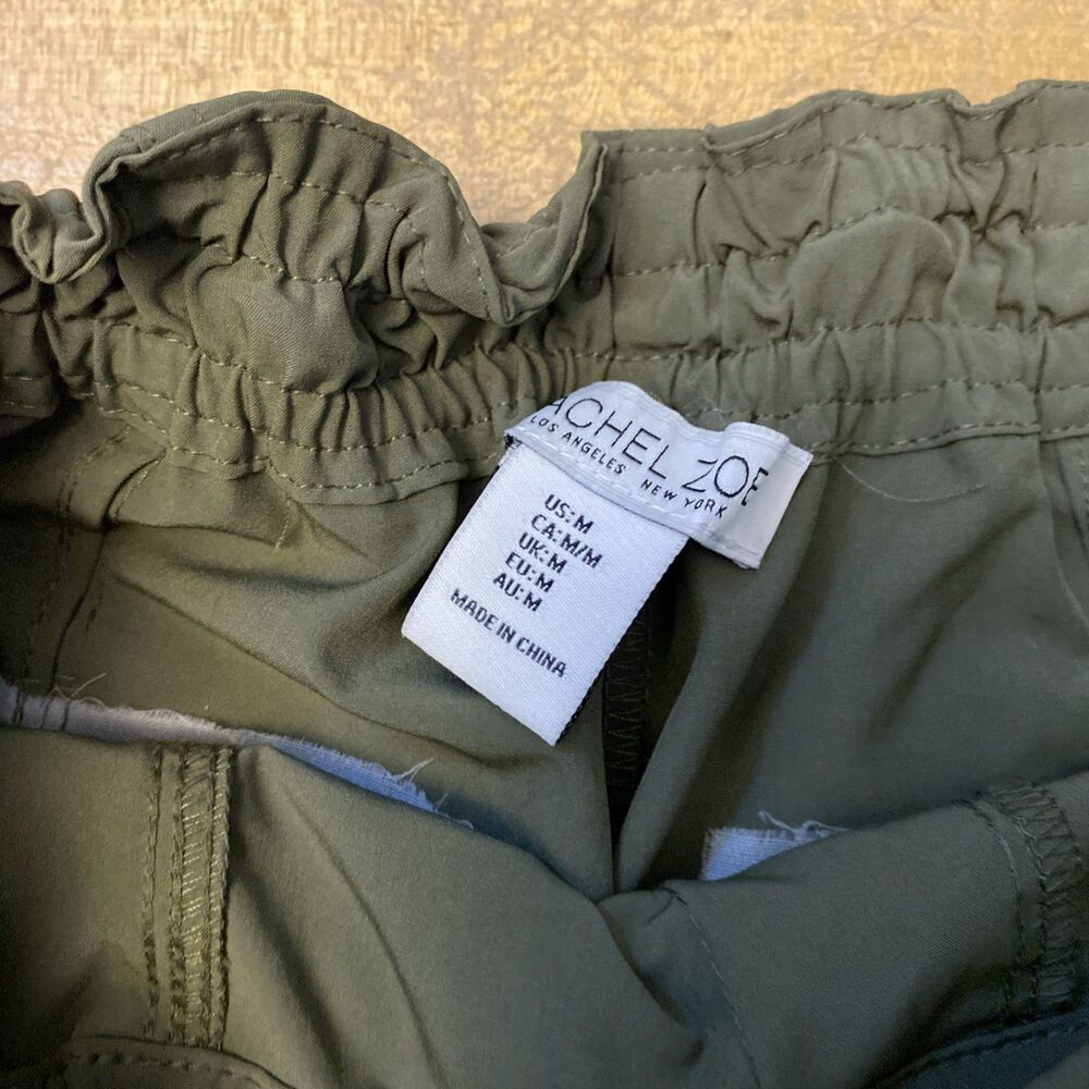 Rachel Zoe Pants Women’s Size Medium Green Drawstring Wide leg - Picture 2 of 12